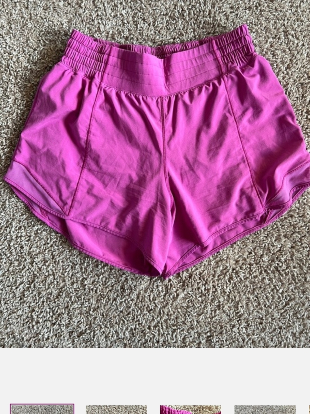 lululemon athletica Bright Pink High-Rise Athletic Shorts New Still Size 8
